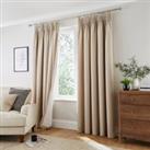 Striped Thermal Pencil Pleat Natural Curtain Linings Natural