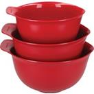 KitchenAid Set of 3 Empire Red Mixing Bowls Red