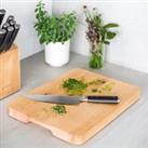 KitchenAid Gourmet Butchers Block Chopping Board with Handles Brown