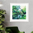 The Art Group Riverbank Reflections Framed Print MultiColoured