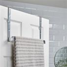 Modern Luxe Square Overdoor Towel Rail Chrome