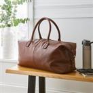 Faux Leather Holdall Brown