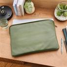 Waters Noble Faux Leather Laptop Case Olive