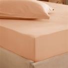 Soft Washed Recycled Cotton Fitted Sheet Apricot