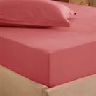 Soft Washed Recycled Cotton Fitted Sheet Rhubarb