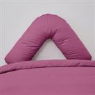 Non Iron Plain Dye Pink V-Shaped Pillowcase Pink