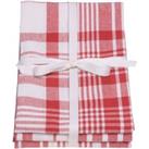Dexam Love Colour Set of 3 Extra Large Tea Towels Scarlet (Red)