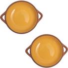 Dexam Set of 2 Sintra Small Glazed Terracotta Tapas Dishes Yellow