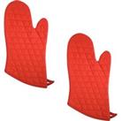 Dexam Set of 2 Love Colour Single Oven Gloves Red