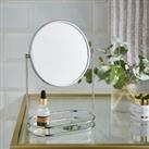 Modern Luxe Free Standing Dressing Table Mirror Chrome