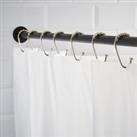 Pack of 12 Open Shower Curtain Rings Silver