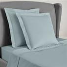 Dorma Egyptian Cotton 400 Thread Count Percale Continental Pillowcase Blue