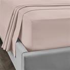 Dorma Egyptian Cotton 400 Thread Count Percale Fitted Sheet Rose (Pink)