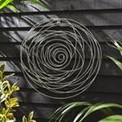 Zen Luxe Spiral Indoor Outdoor Metal Wall Art Silver
