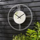 Zen Luxe Indoor Outdoor Wall Clock Silver