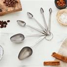 Gourmet Set of 6 Measuring Spoons Silver
