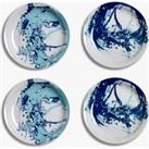 Pack of 4 Rockfish Printed Side Plate Blue