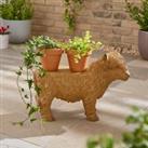 Highland Cow Plant Stand Yellow