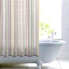 Rainbow Stripe Peached Shower Curtain White/Red/Green