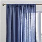 Cotton Linen Slot Top Voile Panels Folkstone Blue