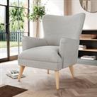 Marlow Wing Chair Tonal Weave Silver