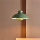Elements Levi Metal Easy Fit Pendant Shade Green