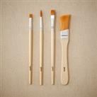 Pack of 4 Detail Paint Brushes Natural