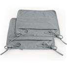 Set of 2 Grey Water Resistant Seat Covers Grey