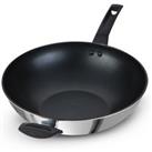 Prestige 9x Tougher Open Stir Fry Pan, 31cm Silver