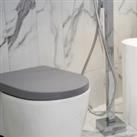 Thermoplast Dove Grey Soft Close D Shape Toilet Seat Dove (Grey)