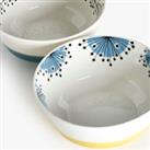 Set of 2 MissPrint Dandelion Cereal Bowls White