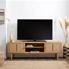Hester Extra Wide Oak TV Unit For TVs up to 80 Brown