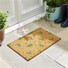 Floral Coir Doormat MultiColoured