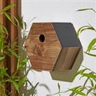 Hexagon Bird House Brown