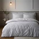 Emelie Grey 100% Cotton Duvet Cover & Pillowcase Set Grey