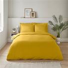 Super Soft Microfibre Plain Duvet Cover and Pillowcase Set Yellow