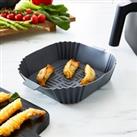 Square Silicone Air Fryer Tray Grey