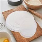 Set of 100 Mixed Baking Parchment Circles White