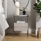 Elody 1 Drawer Bedside Table Ash (Brown)