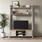 Olney Ladder TV Unit for TVs up to 60, Stone Stone