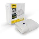 Zanussi Washable Electric Blanket Mattress Protector with Fitted Skirt Off-White