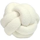 Furn. Boucle Knot Round Cushion Cream