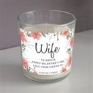 Personalised Floral Sentimental Jar Candle MultiColoured