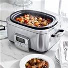 GreenPan 6L Ceramic Non-Stick Slow Cooker Stainless Steel