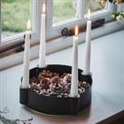 Black Centrepiece Candle Holder Black