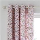 Catherine Lansfield Enchanted Butterfly Fully Reversivle Eyelet Curtains Pink
