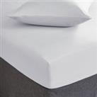 Anti Allergy 100% Cotton Fitted Sheet White