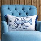 Gerroa Cotton Rectangle Cushion Cobalt Blue