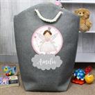 Personalised Fairy Princess Storage Bag Grey