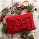 Wool Couture Christmas Noel Cushion Knitting Kit Red